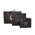 Black Paper Bag with Golden Foil logo Gift Paper Bags Luxury Paper Bag As Gift Packing