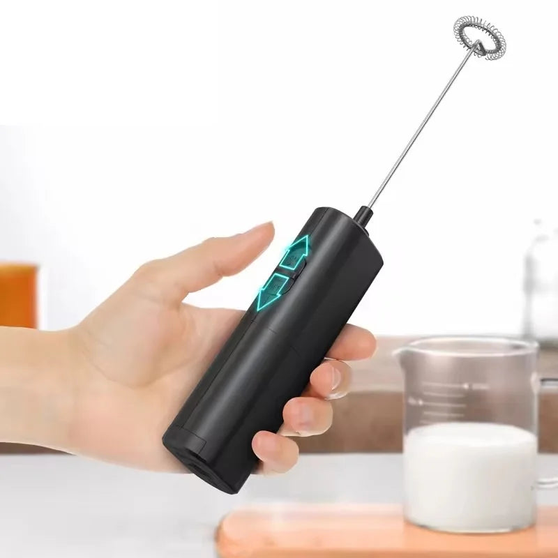 Labor-Saving Handheld Mixer Portable 304 Stainless Steel Whipped Coffee Electric Milk Foam Machine