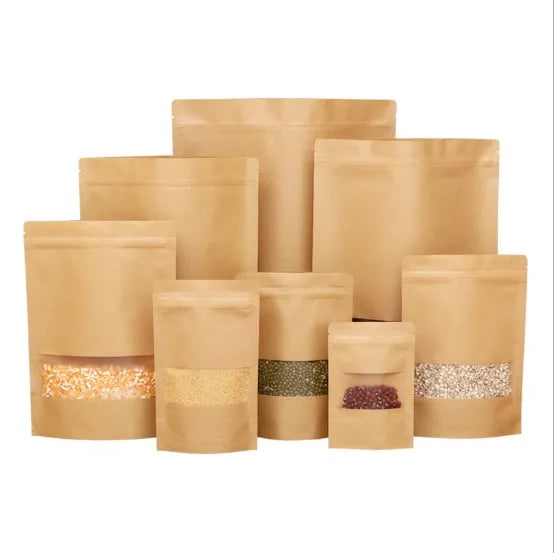 Cheap Price Resealable Stand up Pouch Packing Kraft Paper Bag China MegaBDM