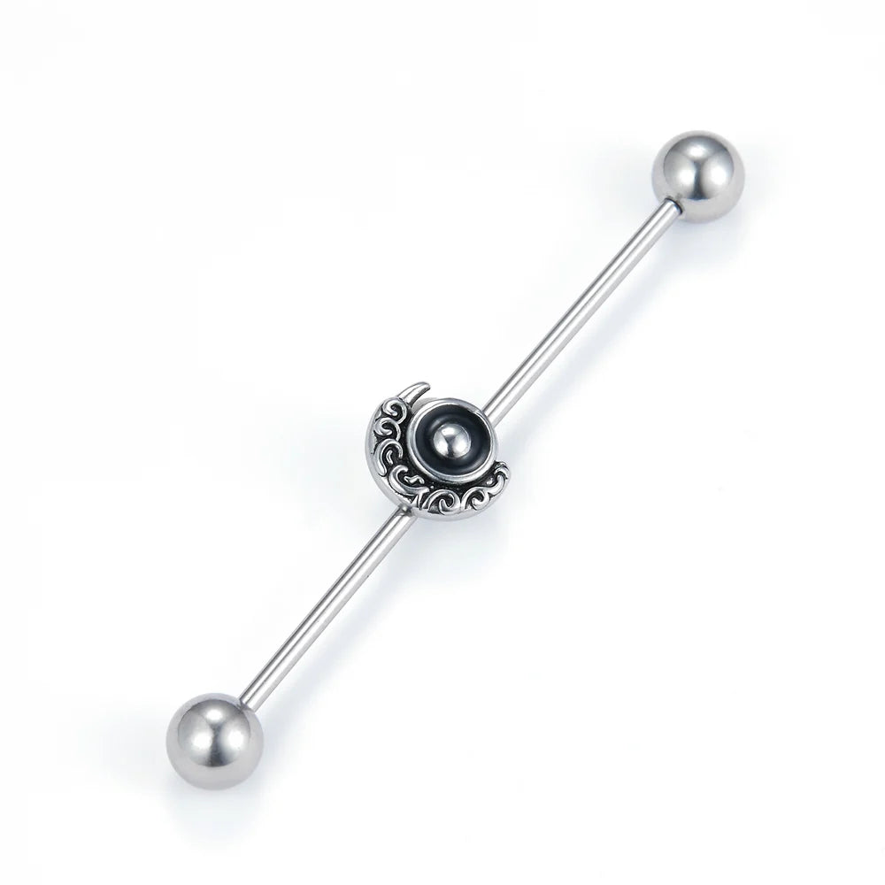 Fashion Piercing Jewelry Stainless Steel Ear Piercing Earring Jewelry Barbell Industrial Piercing Jewelry
