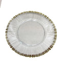 Clear Gold Charger Plates for Dinner Wholesale Wedding Formal Events clear Acrylic Charger Plate