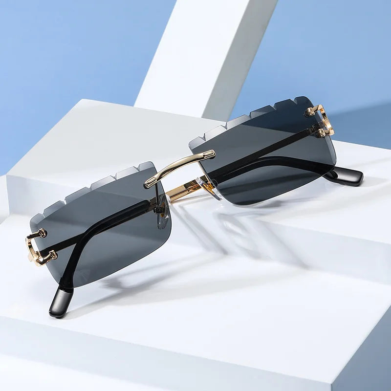 2261 Fashion Rimless Sunglasses Designer Metal square Sunglasses Men Women Sunglasses 2023