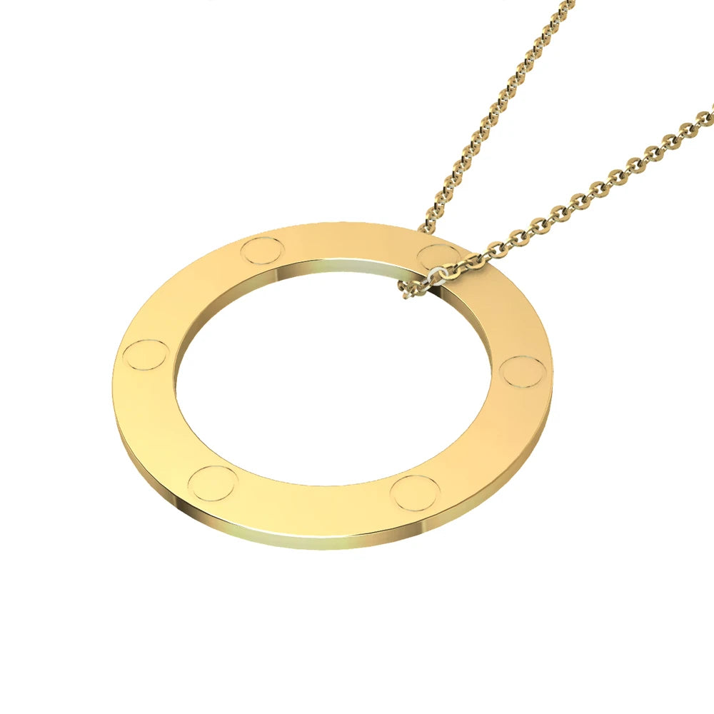 Lord of the Rings Necklace Collar Acero Inoxidable Hip Hop Jewelry Woman Acero Inoxidable Joyas Mayor Gold Vermeil Necklace