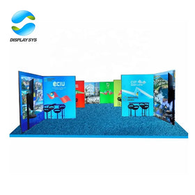 Portable ALU Frame Led Light Box Exhibition Booth Stands with Dye Sublimation Printing Customizable Size 2023 Model