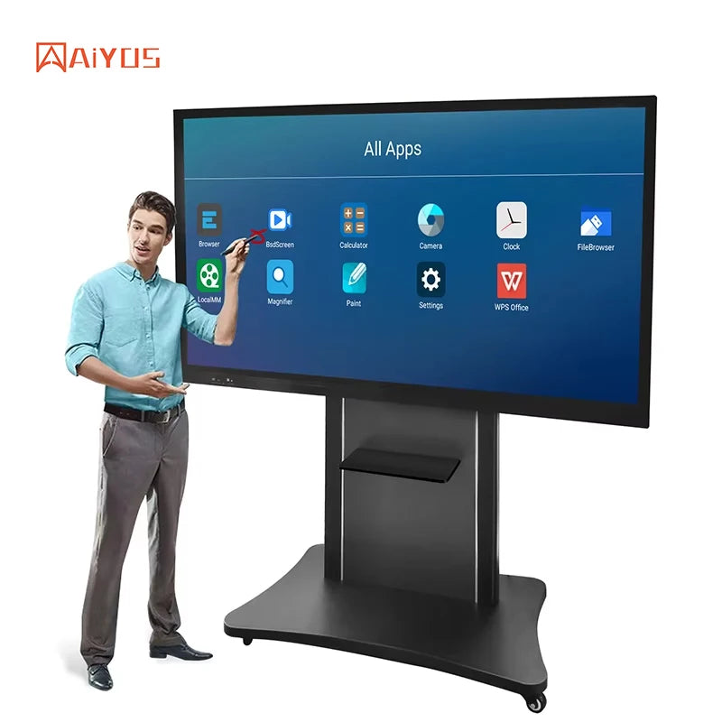 Education 65'' 75'' 86'' Class Interactive Digital Whiteboard All in One IR Touch Panel Smart Board for School Teaching