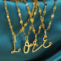 Stainless Steel 26 Initial Letters DIY Jewelry Simple Cursive Letter Pendant for Bracelet Necklace Making Accessories