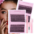 DIY Handmade Lash Extension Kit with Bond and Seal Trays Private Label Segment Lashes