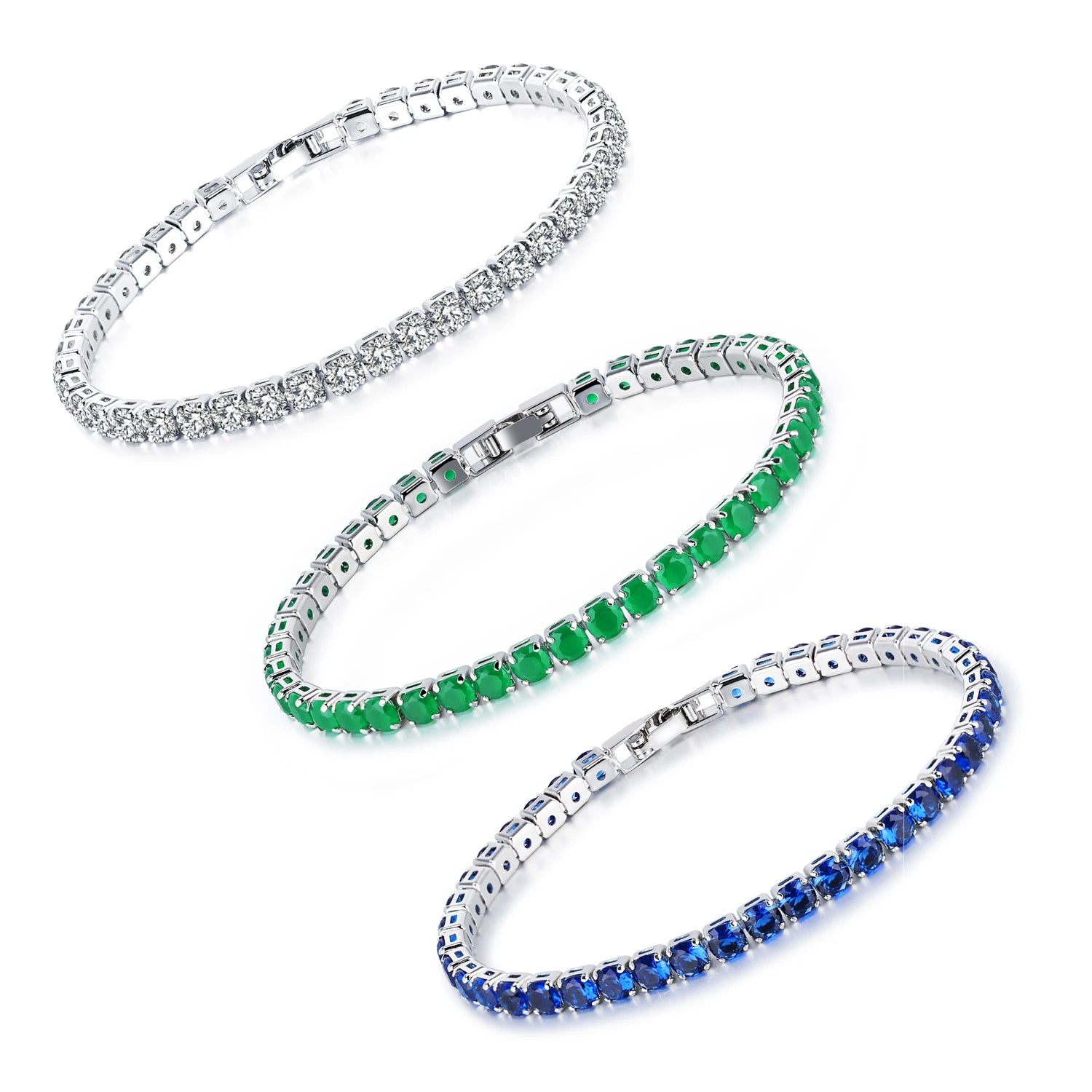Tennis Chain Inlaid Zircon Bracelet Polished Effect Zircon Best Wholesale Personalised Copper Bracelet