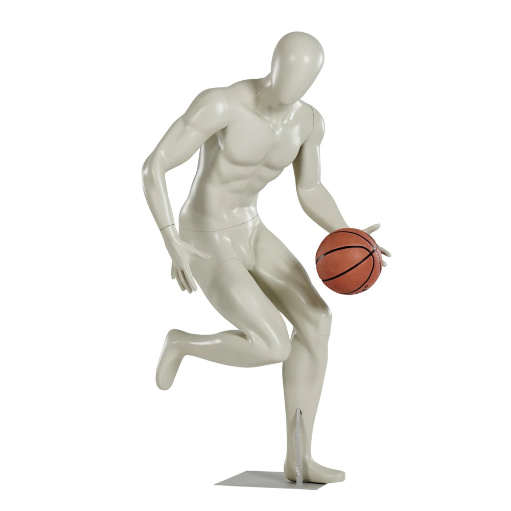 Fiberglass Sports Defensive Full Body Male Basketball Player Mannequin