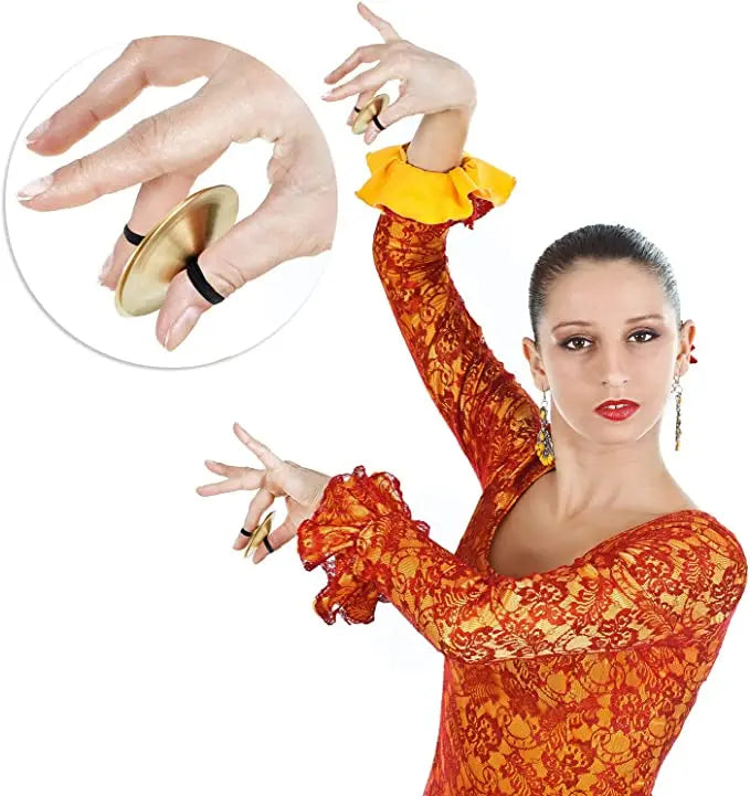 Finger Cymbals Belly Dancing Dancing Finger Musical Instrument for Dancer Party