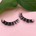 DC24 New Design Party Russian Lashes Winged Full Strip Faux Mink Eyelashes Vegan 20mm Custom Logo Reusable Black Cotton Band