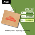Customized Screen Printing Recycled Brown White Kraft Paper Bags Well-Known Brand Famous Factories Customized Kraft Paper Bag