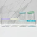 Promotion 100ml 150ml 200ml 250ml 8oz Clear Pet Cream Jar Sugar Scrub Butter Packaging Plastic Cosmetic Jar With Color Lids