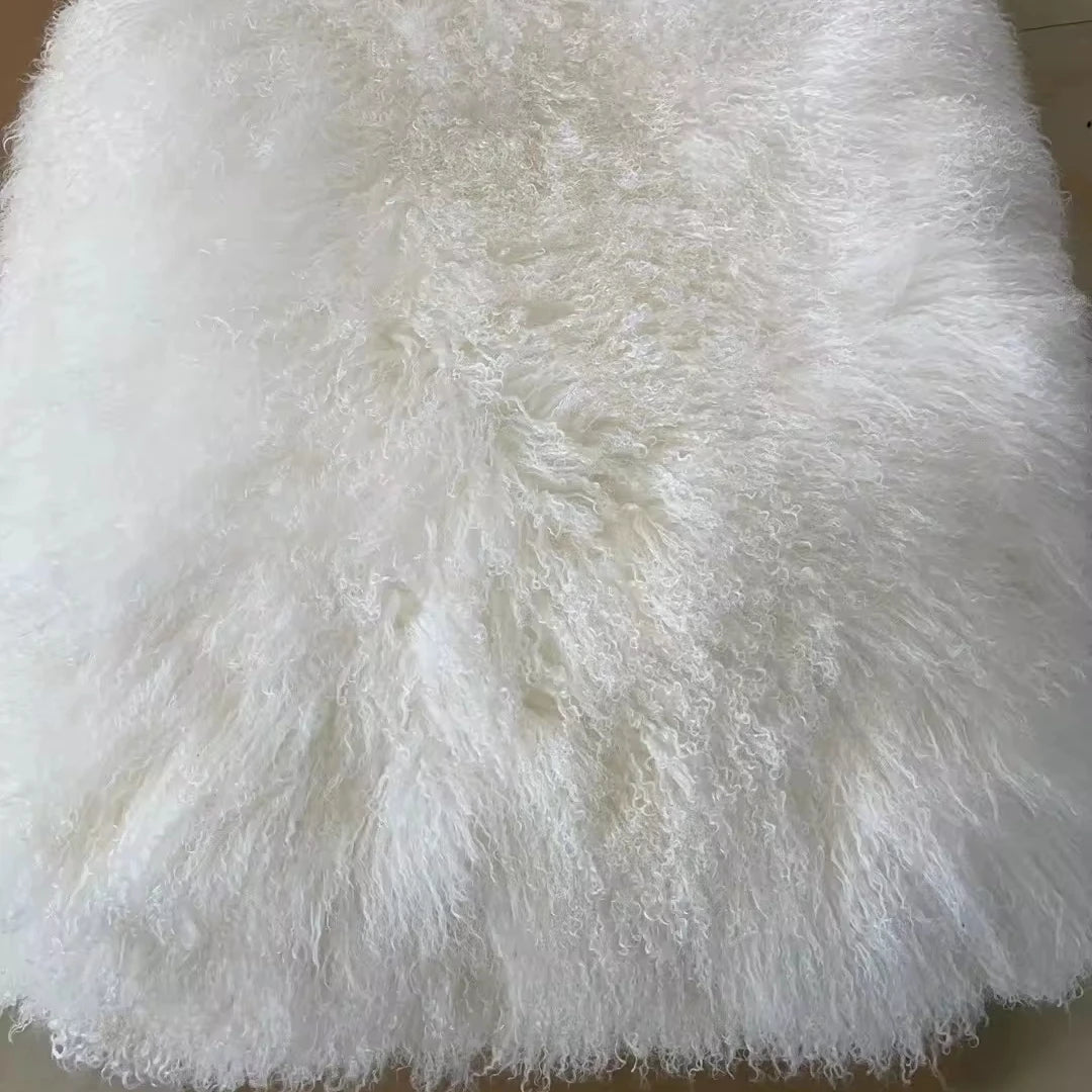 Wholesale Mongolia Tibet Lamb Fur Plate Sheep Fur Blanket for Sale