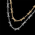 2020 Trendy Custom Cuban Zircon Jewelry Thorn Necklace