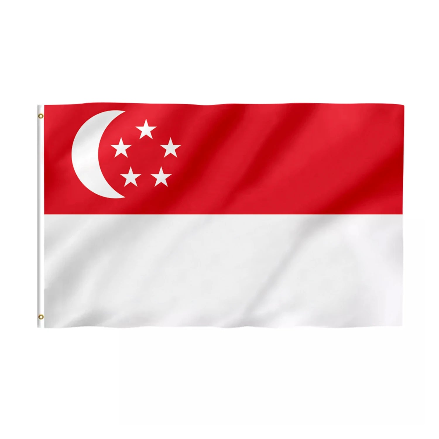 Goods in Stock Promotional Product 3x5 Ft Singapore Flag 100% Polyester With Brass Grommets Singapore Flags