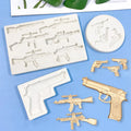 Silicone Simulation Machine Gun Pistol Sniper Gun Chocolate Candy Decorative Fondant Mold for DIY Handmade Candy Chocolate Tools