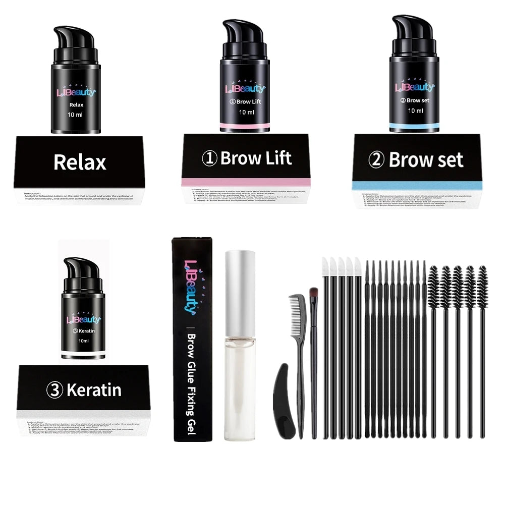 Private Label EyeBrow Lamination Volume Lifting Set Keratin Korean Eye Brow Lamination at Home With Styling Tool