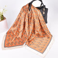 Wholesale 2024 New Custom Logo Ladies Fashion Retro Chain Pattern Printing 90 * 90 Satin Square Scarf