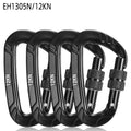 12KN Outdoor Hiking Camping Aluminum Locking Spring Snap Hooks Automatic Buckles for Secure Connections