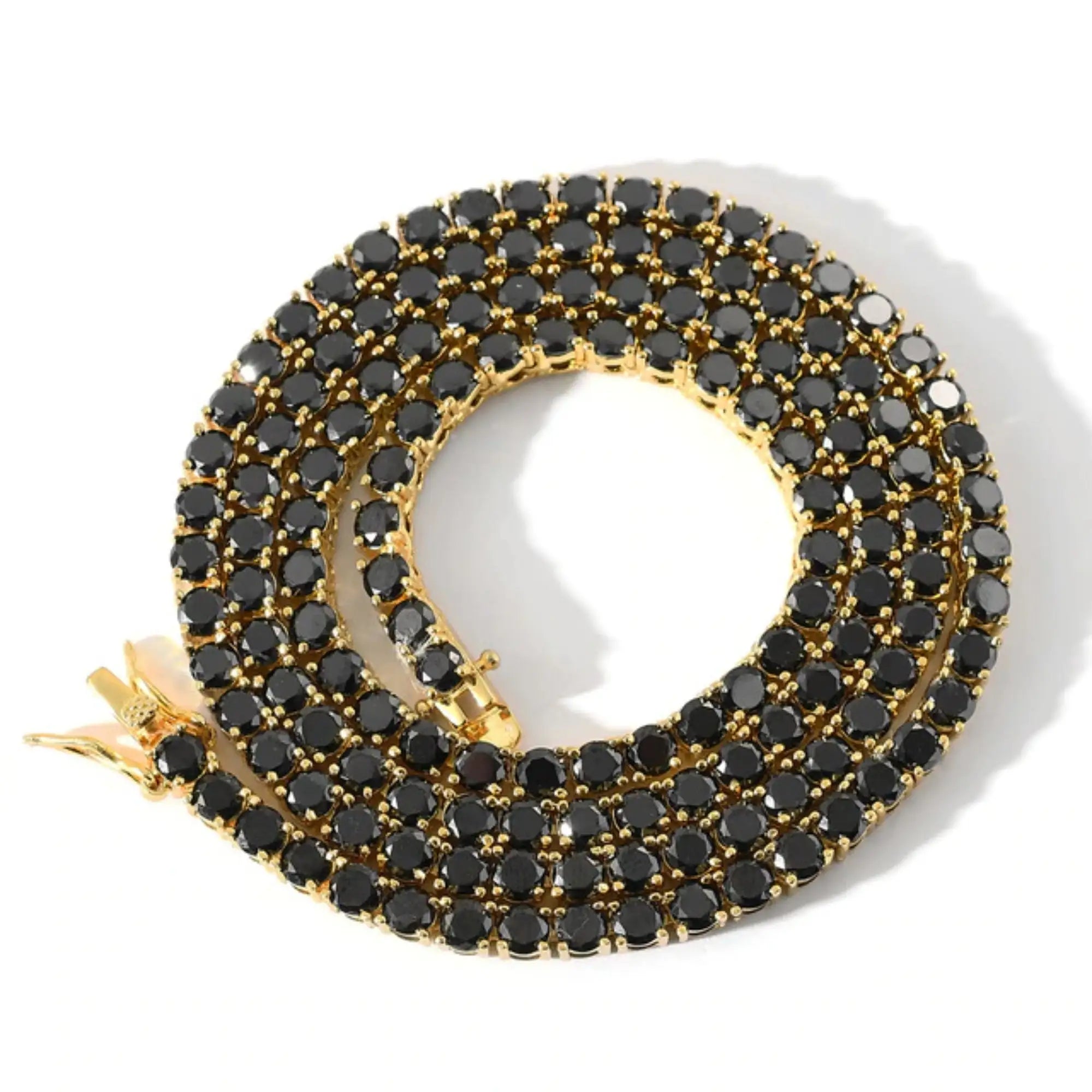 Factory Pass Tester 925 Silver Iced Out Black Moissanite VVS Diamond Hip Hop Tennis Chain Bracelet Necklace Fine Jewelry for Men