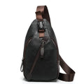 New Small Casual Satchel  Pu Leather Sport Side Chest Sling Crossbody Luggage Travel Shoulder Messenger Bag for Men Women