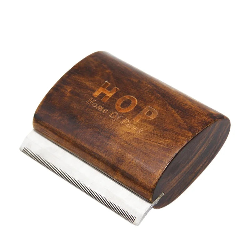 Wholesale Classical Style Upscale Wooden Pet Cat Hair Removal Comb Deshedding Tool for Dogs