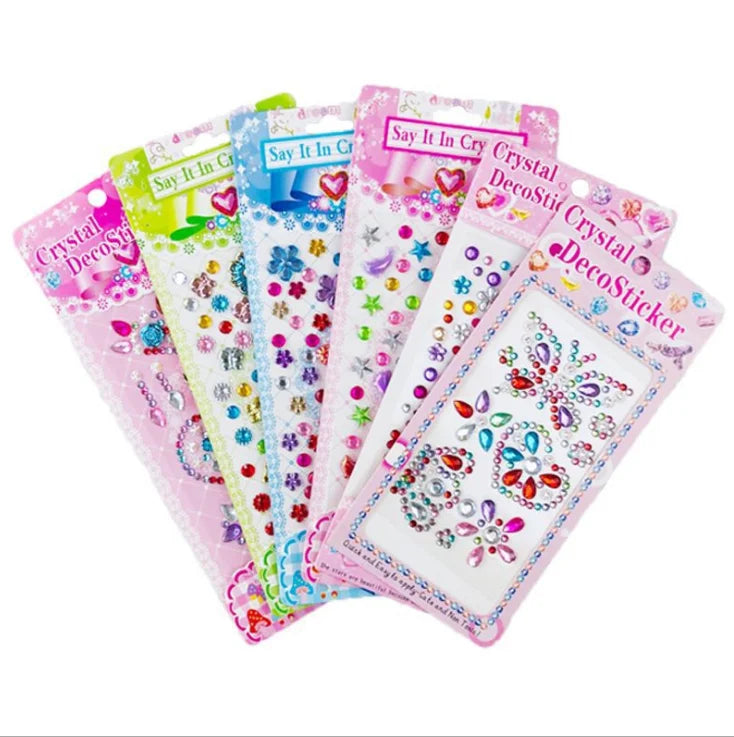 Customized Crystal Gemstone Sticker Diamond Cup Sticker Rhinestone butterfly Body Jewels Sticker for DIY