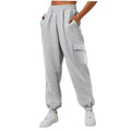 Plus Size Sweatpants for Women High Waisted Baggy Jogger Cargo Pants Y2k Trendy Comfy Fleece Lined Trouser With Pockets