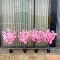 Realistic 5ft Plastic Cherry Blossom Trees for Home Garden & Office Decoration 2m Artificial Plant Lifelike Leaves Outdoor Use