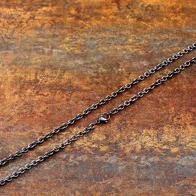 SS8-BN1073 Steel Soldier Men Titanium Steel Wholesale Cool Long Chain Necklace for Men