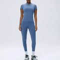 Eation Custom Logo 2 Piece Sets Fashion Women Active Wear Workout Clothing Tracksuit Sportswear Women Gym Fitness Set