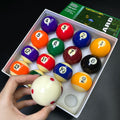 4A Grade Hard Resin Durable Shining Billiard Balls Diameter 57.2mm 2-1/4" with 6 Red Dot Cue Ball Set of 16pcs