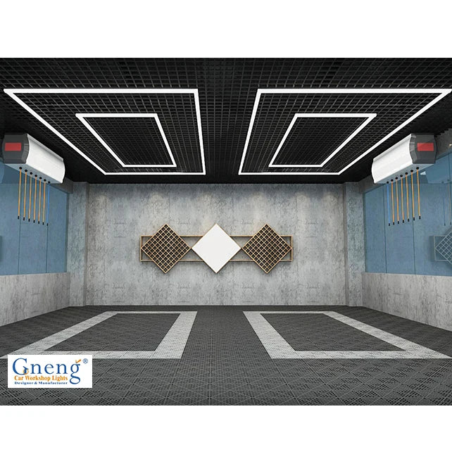 Hot Sale High Effective 2 square Ceiling Garage Lights Car Workshop Car Washing Detailing Light