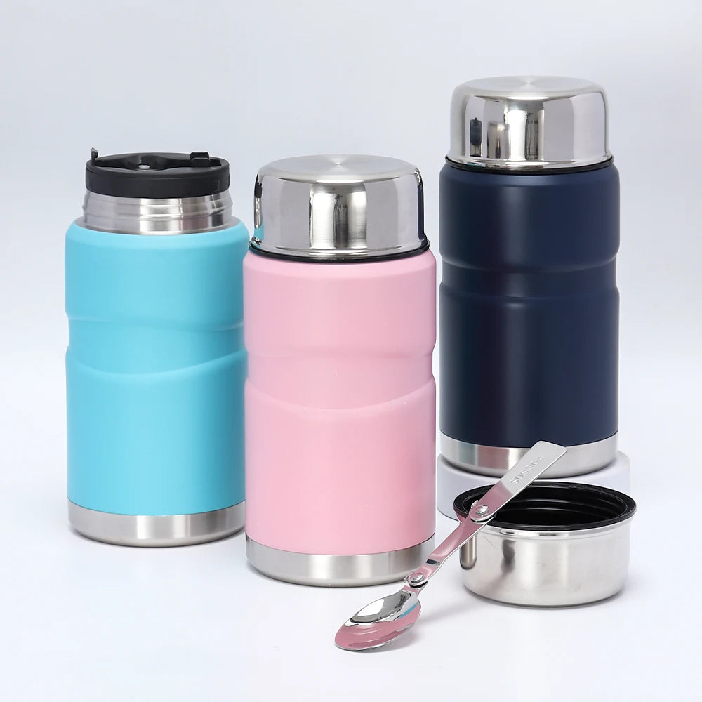 Factory Customized Stainless Steel Food Thermos 12-24 Hours Insulated Food Jar for Kitchen Use Back to School