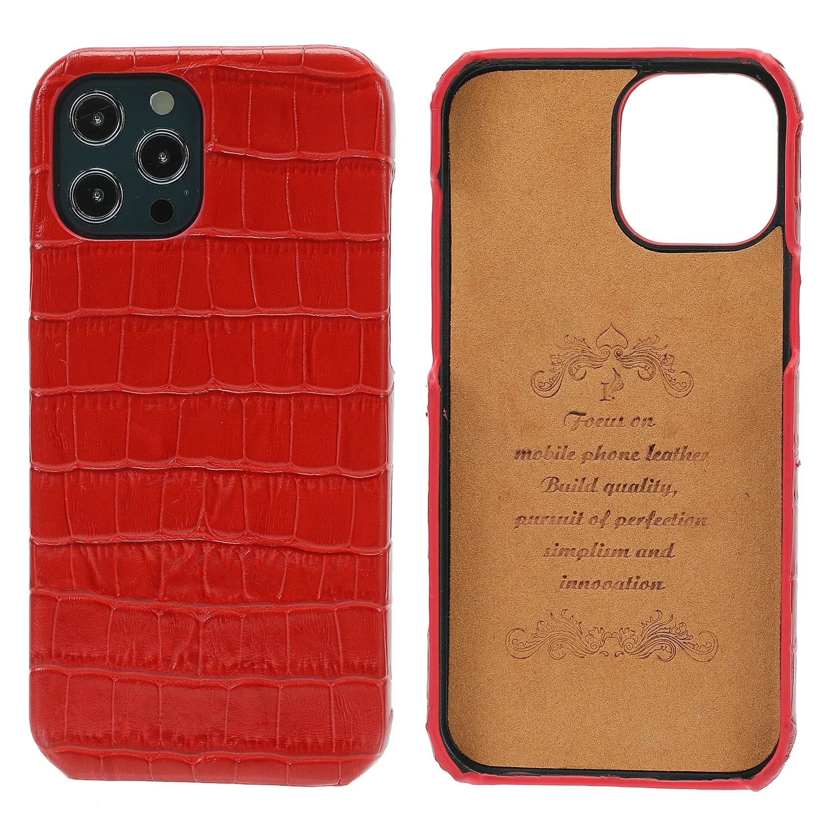 Customized Vintage Crocodile Pattern Genuine Cowhide Magnetic Phone Case for IPhone13 Waterproof Real Leather Mobile Cover