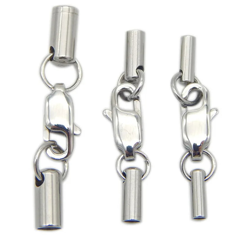 Different Hole Size 2mm 2.5mm 3mm 4mm 5mm End Clasp for Jewelry Stainless Steel Jewelry Clasp for DIY Bracelet Necklace