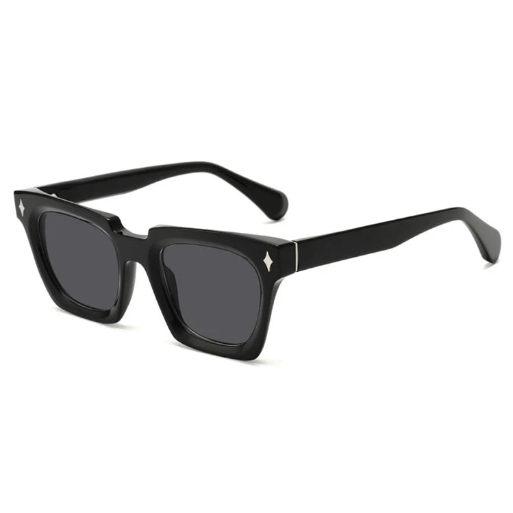 2025 Excellent Quality Star Rivet UV400 Shades Custom Logo Thick Square Frame Polarized TAC Lens Acetate Sunglasses