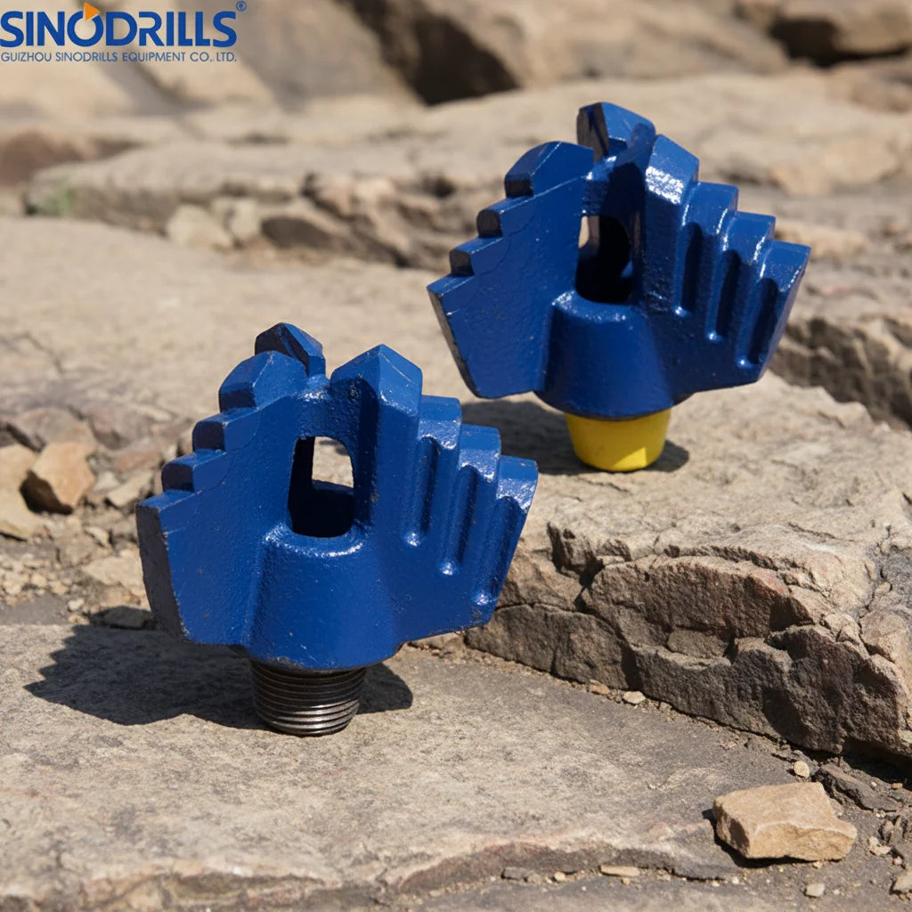 Sinodrills Rock Drilling Bits  Drag Bit Water Well Drilling 3 Wings Drag Bit 6 Inch