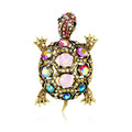 DRAL1027 New Style Fashion Rhinestones Tortoise Brooch Women Animal Brooch European and American Jewelry Wholesale