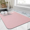 Heat Resistant Drainer Mats with Non-slip Rubber Backed Dish Drying Mat for Kitchen Counter