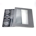 Japanese Nature Stone Black Slate Plate Melamine Sauce with Fiberglass Chopsticks Dinnerware Set for 2 Person Gift Set