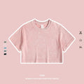 Snow Washed Crop Top t Shirt Custom Oversized Women Vintage Crop Tshirts