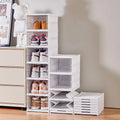 Thick Transparent Shoe Cabinet Storage Box Simple Home Shoe Box Plastic Foldable Shoe Cabinet with Cover