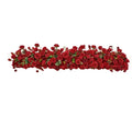 Hot Sale Artificial Rose Flower Runner in Red White Pink for Christmas Party Wedding Table Arrangement Decoration