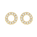 Gemnel 925 Sterling Silver Cubic Zirconia Circle Round Stud Earing Designs