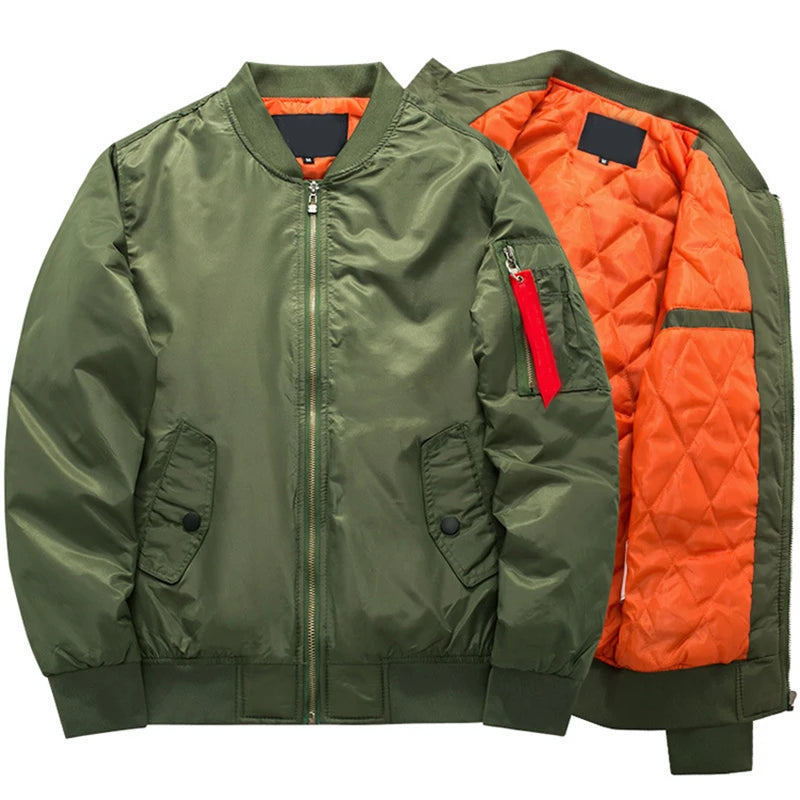 Wholesale Custom Designer pilot Satin Winter Windbreaker Mens Bomber Jackets Waterproof Mens Male Baseball Wind Breaker Jacket
