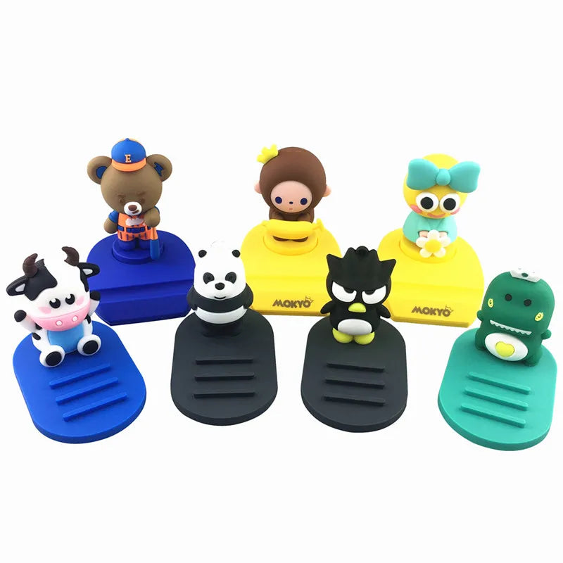 Customizable PVC Soft Silicone Lazy Phone Holder New Creative Cartoon Design Adjustable Desktop Mobile Phone Stand for Education