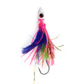 5.1''/18g Jig Head Squid Skirt Feather Lure Pre Tied Hook & Line Saltwater Fishing Trolling Octopus Bait Plastic Lure