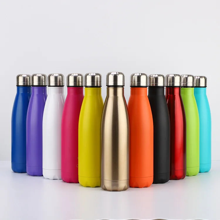 500ML Bpa Free Custom Cola Water Bottle  Water Vacuum Flask Bottle Sports Water Bottle with Lid